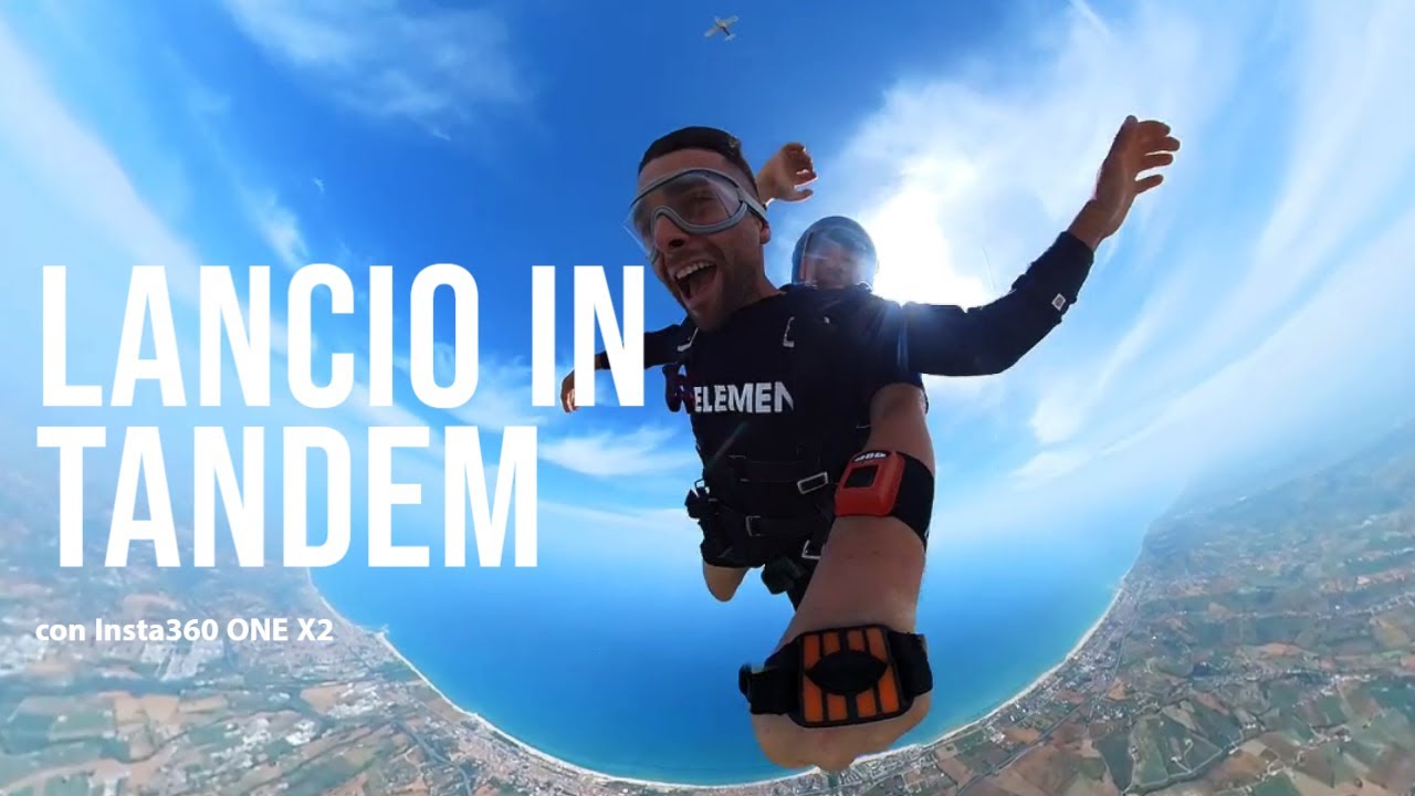 Lancio in paracadute con Insta360 ONE X2 Skydive Sunrise