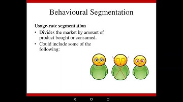 Marketing 1: Ch 6.2.1 - Introduction & Behavioural Segmentation