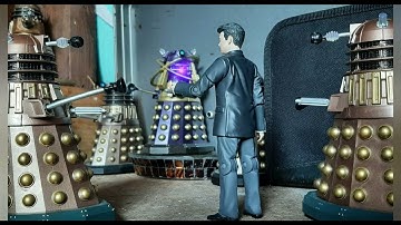 Dalek Time Strategist meets KGB: stop motion scene recreation