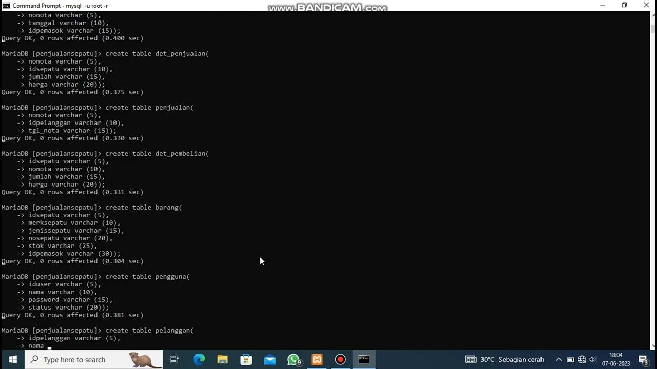 MEMBUAT DATABASE DI MYSQL APK XAMPP YouTube