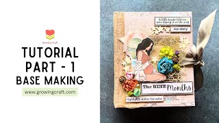 Part - 1 - Base making for Pregnancy Scrapbook tutorial - Secret to make best Scrapbook base screenshot 4