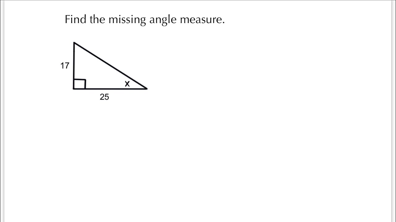 Right Triangle Trigonometry - Finding Angle Measures | Quiet Practice ...
