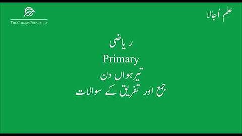 Maths Primary Day 13