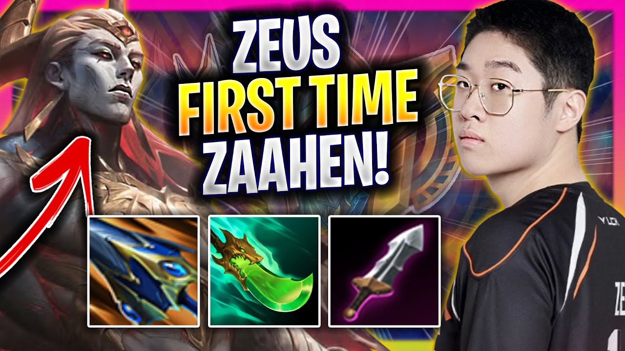HLE ZEUS PLAYS NEW CHAMPION ZAAHEN TOP! | HLE Zeus Plays Zaahen TOP vs Ambessa!