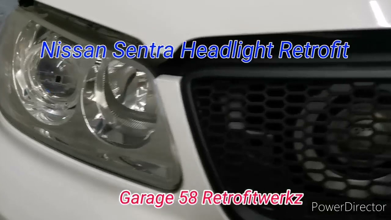 Nissan Sentra G5R projector headlight retrofit
