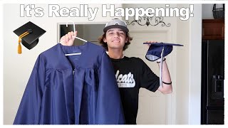 Mason's Cap and Gown for Graduation Arrives!!!