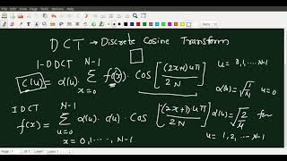 Video 5: Image Transforms:  Discrete Cosine Transform