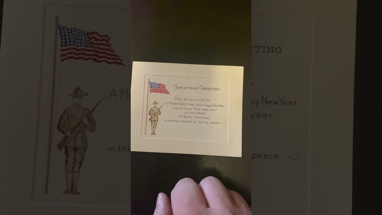 1919 United States Christmas greetings card from a soldier