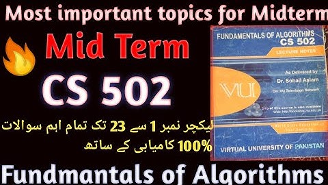 CS502 Midterm Preparation 2023||cs502 important topics 2023||cs502 midterm preparation||