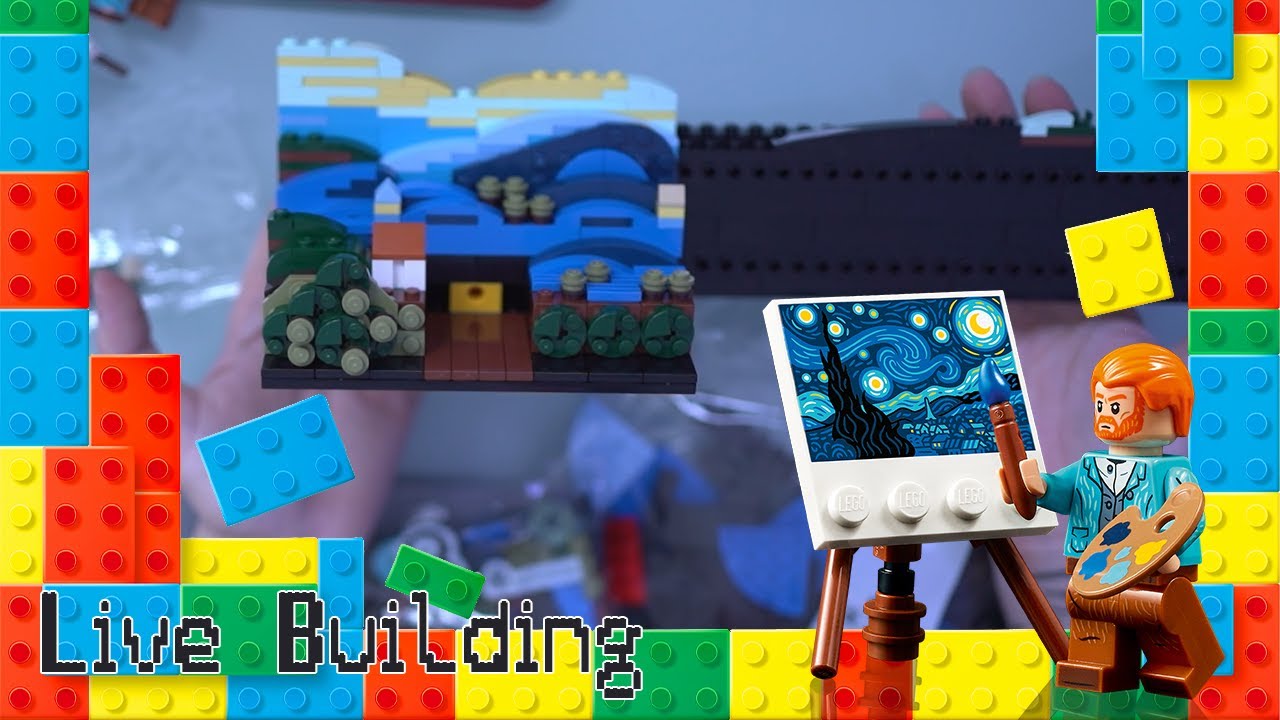 LEGO Vincent Van Gogh: Notte stellata [Parte 1] - Live Building