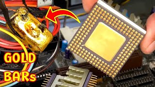 Turn old computer CPUs into pure gold bars! 💰🔥 Learn how to melt scrap gold step by step