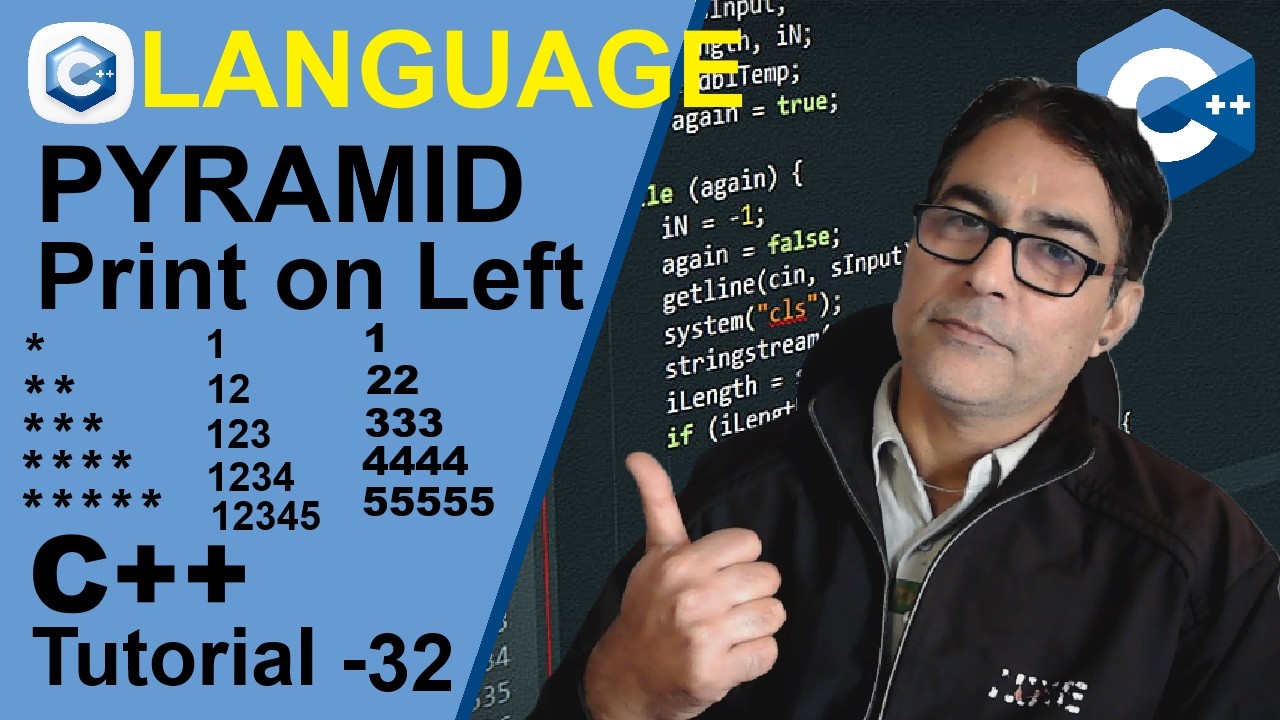 Shapes in c++ using nested loops Pyramic Printing in c++ | print ...