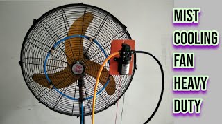 How to make heavy duty misting fan at home | Water spray cooling fan.