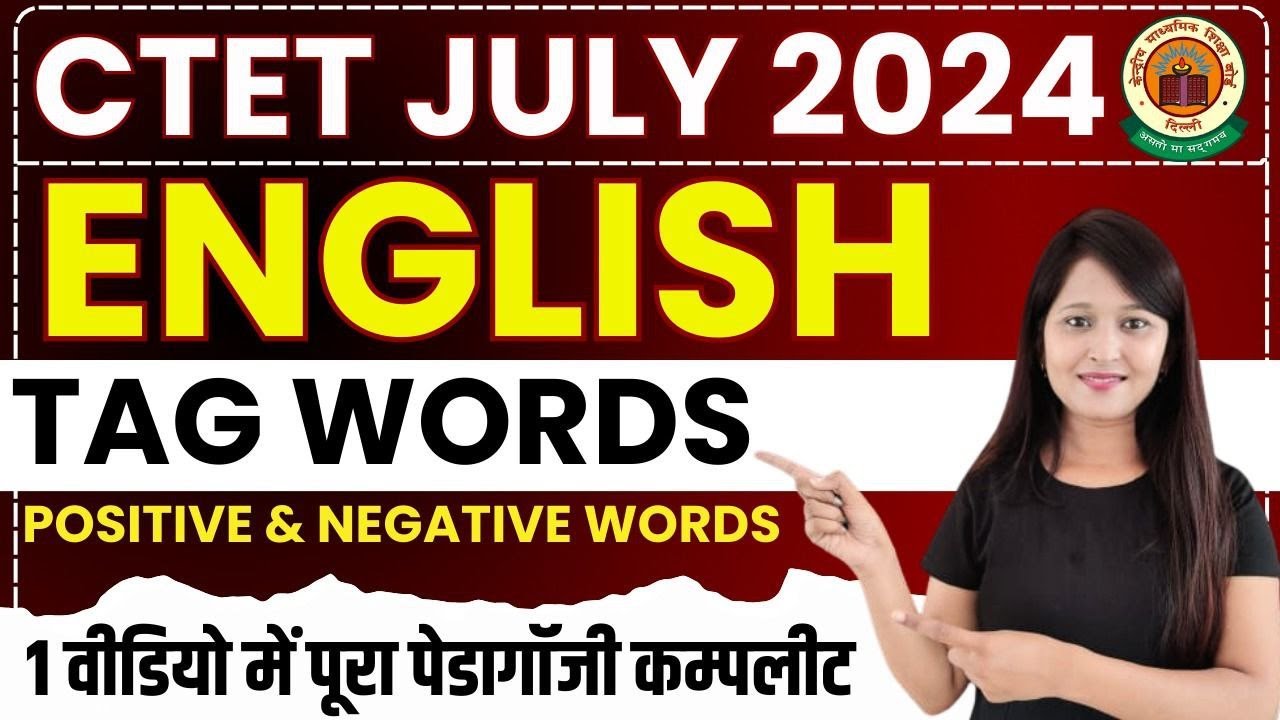 English Tag Words For CTET 2024 | CTET English Pedagogy Tag Words ...