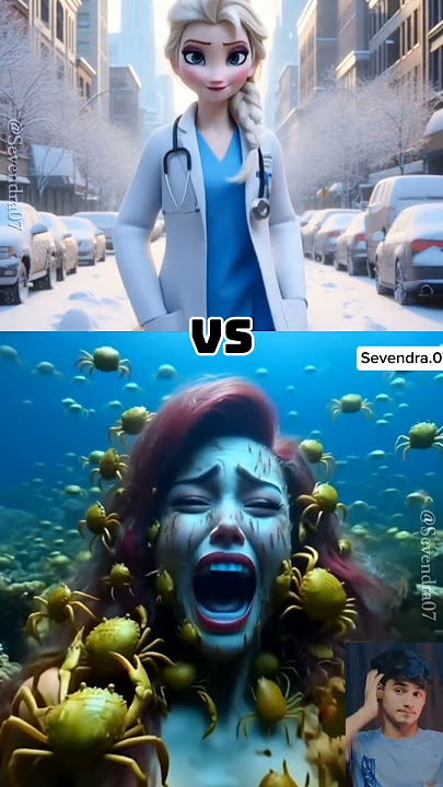 Rich treater Doctor Elsa Vs all destiny princess stucked in strange creepy trouble with virus
