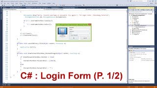 C# : How to Create Login Form with Access Database (Part 1/2)