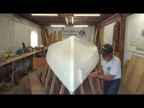 The V-Bottom Skiff - How to apply 2-part epoxy barrier coat to the hull