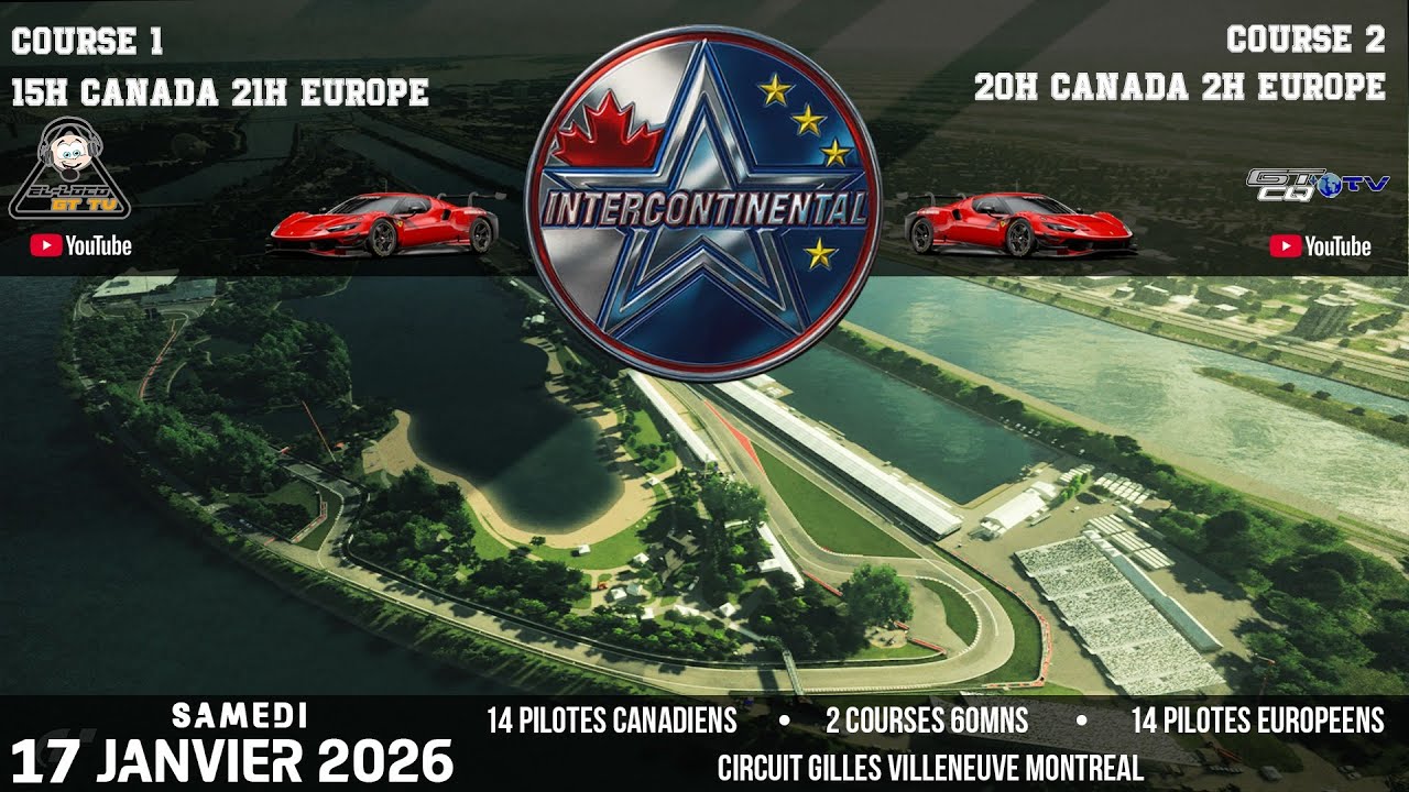 [Live][GT7] Intercontinentale Canada face à Europe 9ème édition