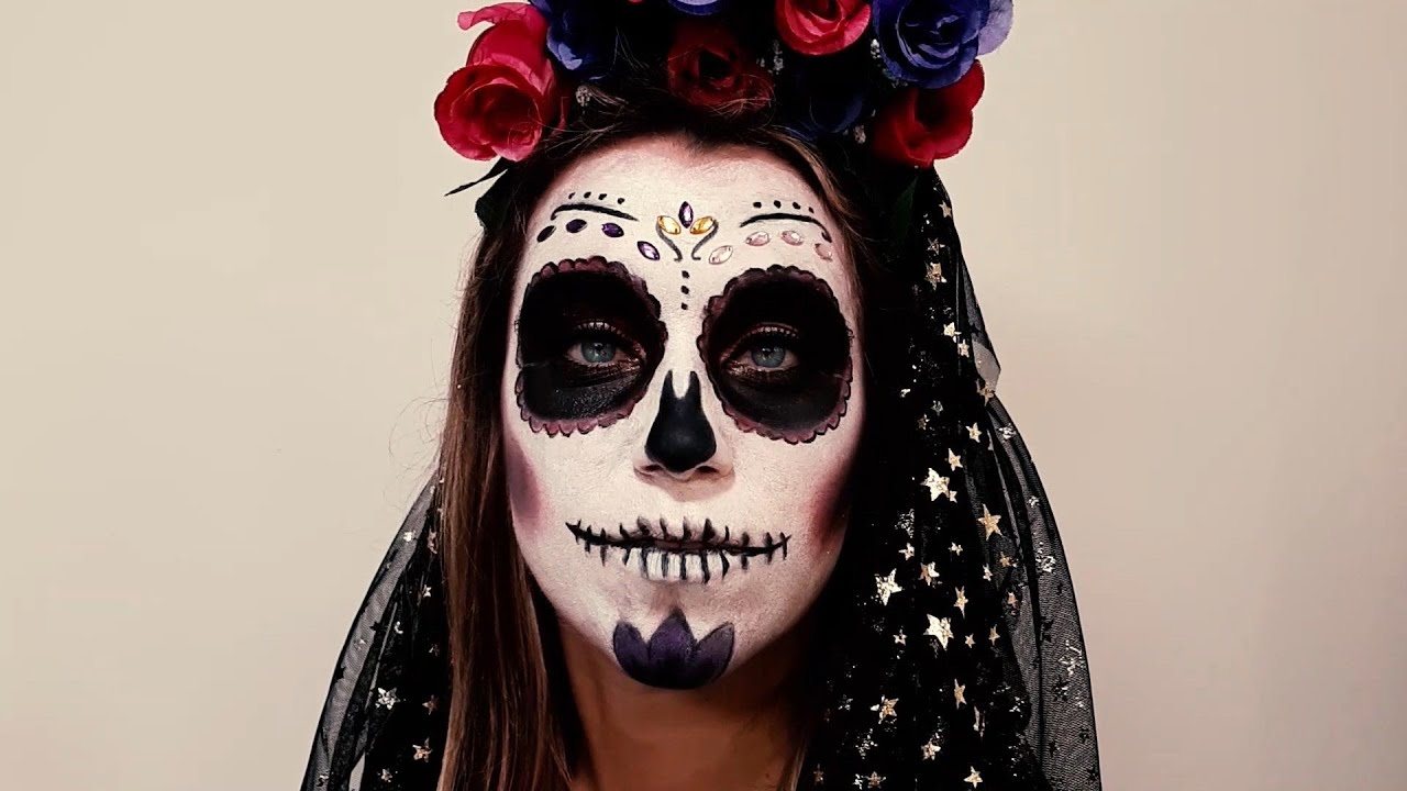 Bourgeon arroz Primero Maquillaje de Halloween: 🌸CALAVERA MEXICANA 💀 LA CATRINA 🌸 - Hogarmania  - YouTube