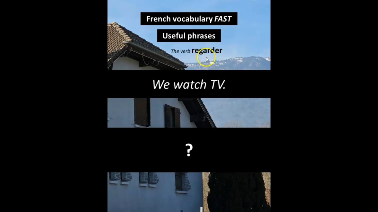 We watch TV / nous... 