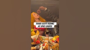 Travis Scott Feeding Ice Spice Grapes At Video Shoot #TravisScott #IceSpice #Shorts