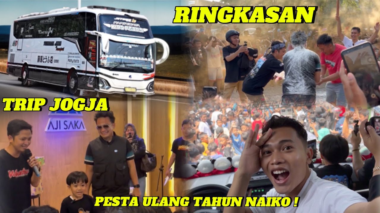 DISERBU RIBUAN MANIA‼️ KESERUAN ACARA ULANG TAHUN NAIKO DENGAN BUS KIDS PANDA (RINGKASAN)
