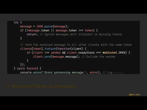 How to Send Messages Securely Between Users Using WebSocket with the Same Token