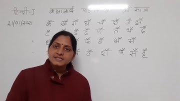 Class I Hindi 21 01 2021 by Ms Poonam Singh