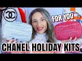 CHANEL HOLIDAY KITS 2022 UNBOXING, NEW CHANEL HIGHLIGHTER AND CHANEL GIVEAWAY