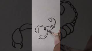 رسم عقرب 🦂 بطريقة سهلة وبسيطة #shorts