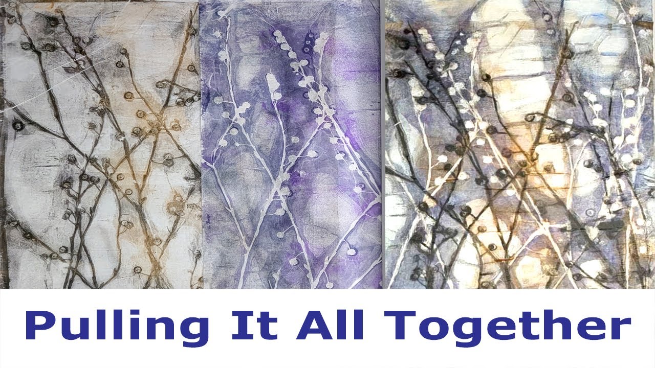 From Botanical Gel Prints to Finished Collage