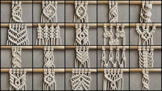 20 pattern elements for your macrame projects / Macrame for beginners / PART 9