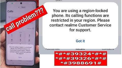 You are using a region customized phone  Realme  network unlock Country Lock