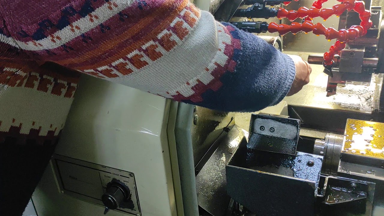 how load cnc Miyano lathe bar feeder  cnc Miyano tornaya çubuk yükleme nasıl olur. Soner yaz