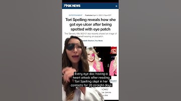 Tori Spelling’s eye patch explained #eyes #trending #vision