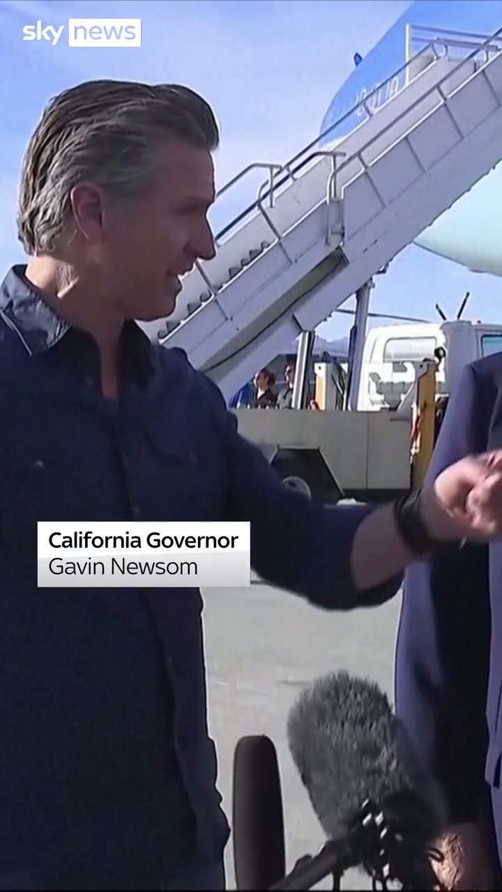 Trump shares firm handshake with Newsom