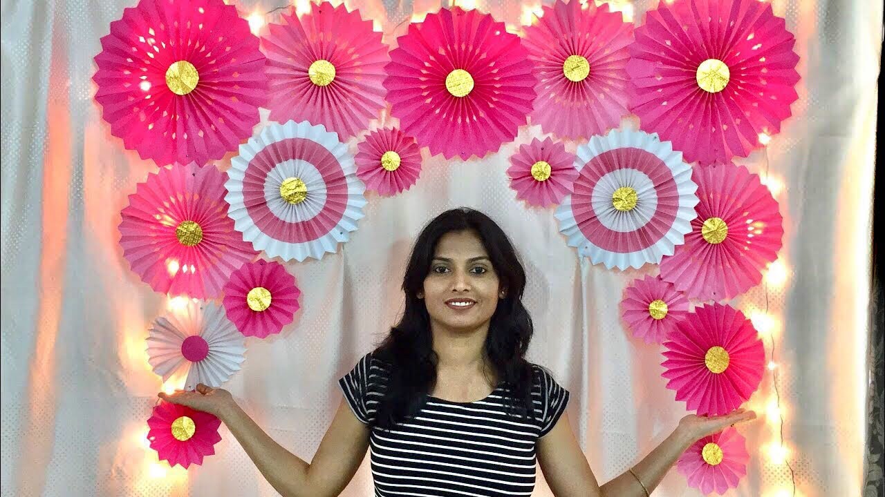 VERY EASY PAPER FAN BIRTHDAY DECORATION | EASY BIRTHDAY ...