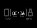 SILENT - 15 Second Countdown Timer - Retro Digital - White