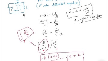RL series circuit solving first order differential equation