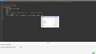 C++ Exam Question - 1 : Even & Odd Numbers : Computer Aided Analysis