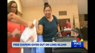 WPIX 11 Allied Foundation Huntington Diaper Event