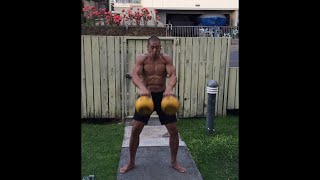 Day 197 FitPro Hawaii Vlog - 16 kg. Kettlebells + Push Ups - November 27, 2020 5:13 pm