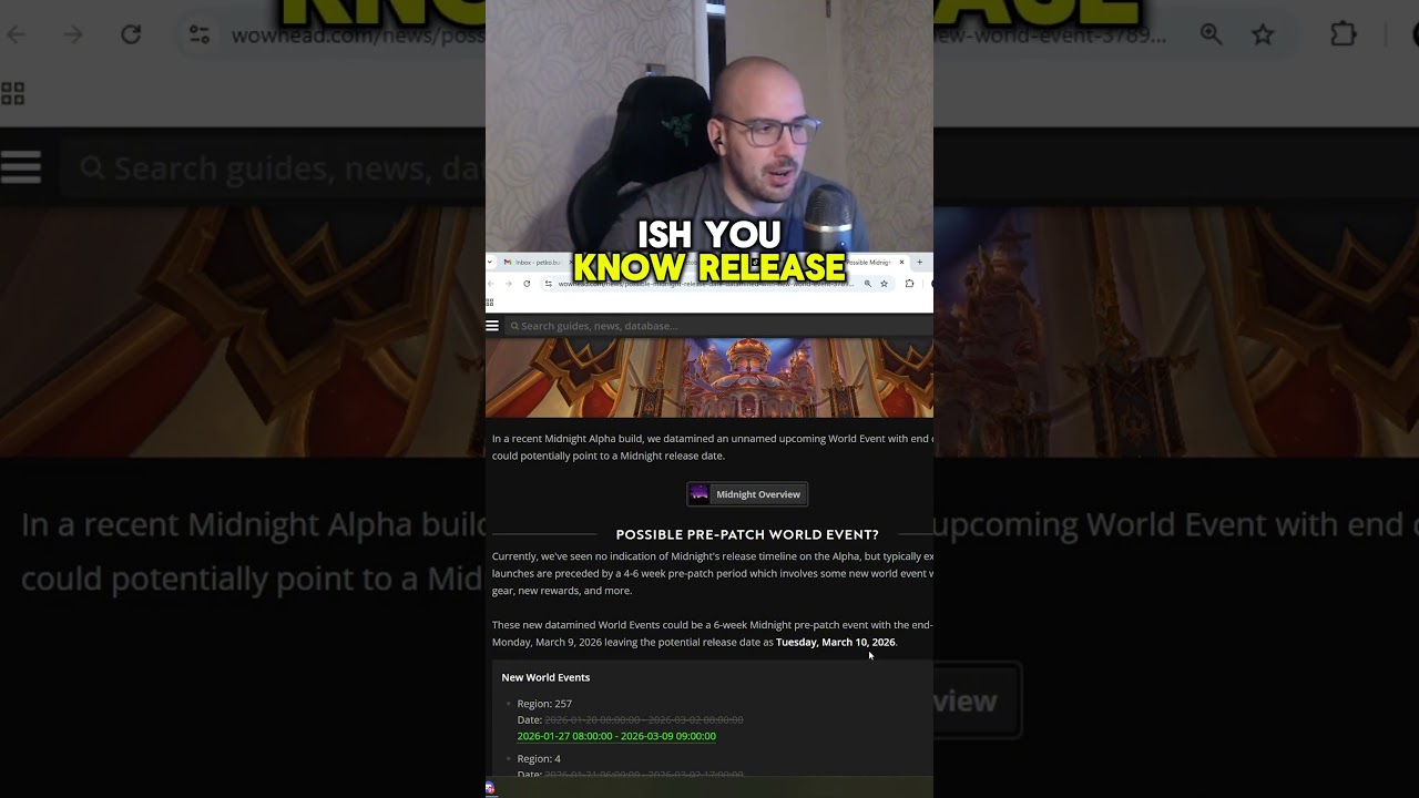 Midnight Expansion RELEASE DATE LEAKED - Pre-Patch Event Soon? - World of Warcraft 