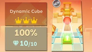 Rolling Sky Level 41 Dynamic Cube 100% Clear All Gems & Crowns