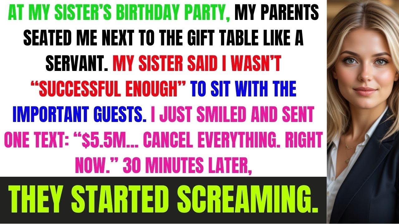 At The Family Party, My Parents Seated Me Next To The Gift Table Like A Servant – So I...