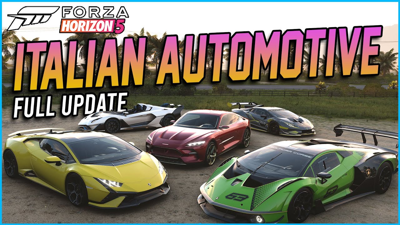 Forza Horizon 5 'Italian Automotive' update brings 23 cars, doubles Garage  limits