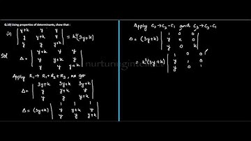 Solution of determinant without expanding / NCERT Ex. 4.2 Question 10 (part 2)