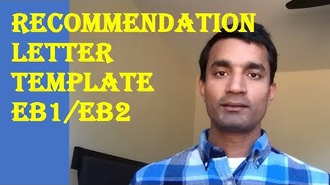 EB1/EB2-NIW Recommendation Letter Template