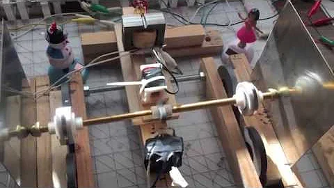 Frictionless bearing pulse motor longest spin