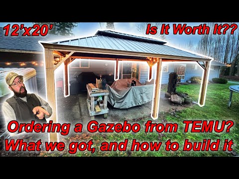 TEMU Metal Gazebo 12'x20' Unboxing and Detailed Assembly Review! #temu @Temu